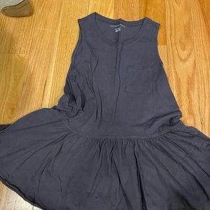 Long grey t-shirt style tank top